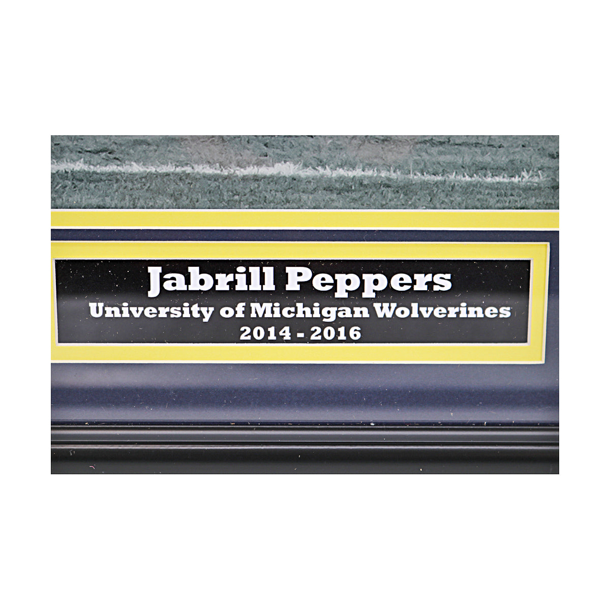 Jabril Peppers Signed Michigan Wolverines 16x20 Spotlight Framed Photo (SC COA) - Title View