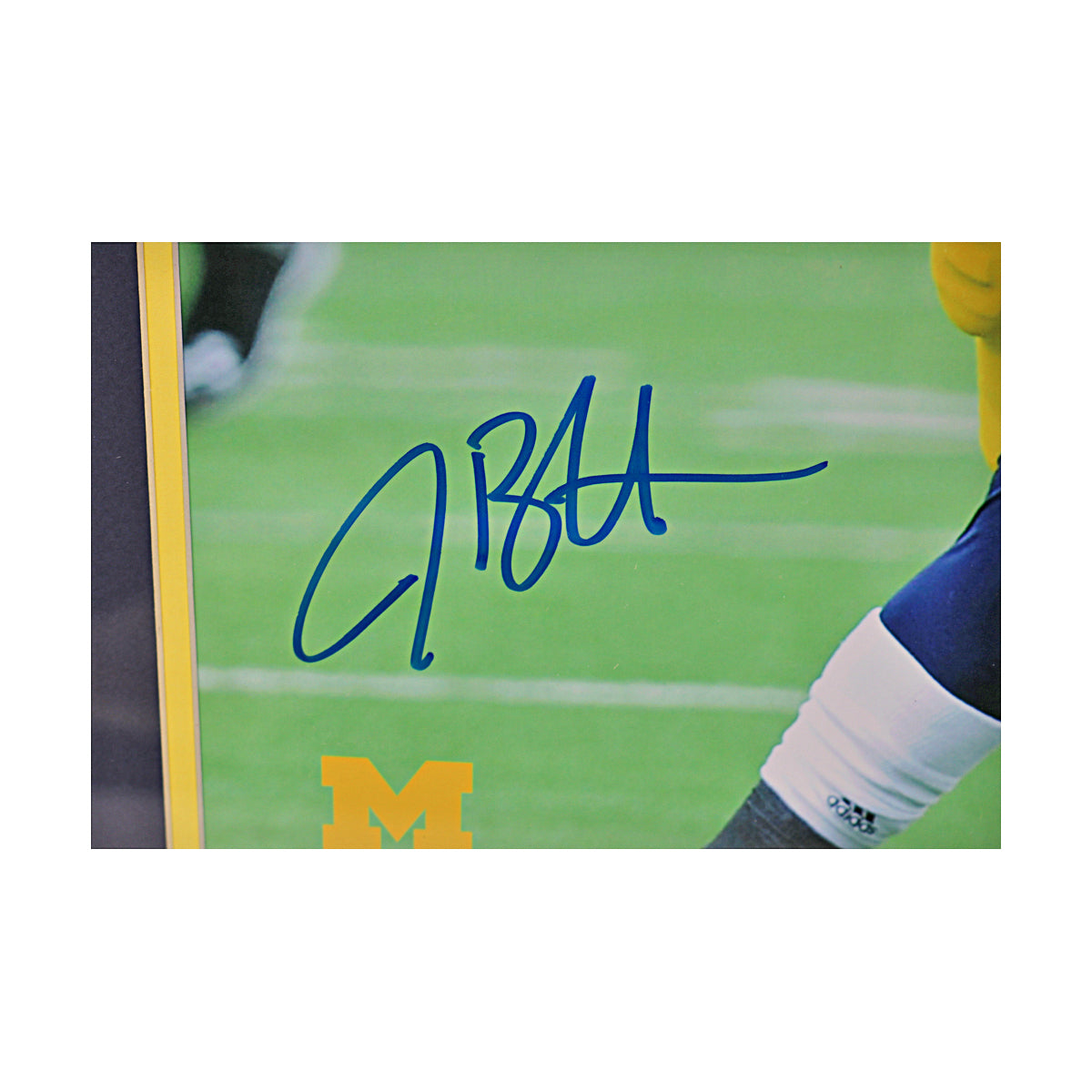 Jake Butt Signed Michigan Wolverines 16x20 Running Framed Photo (JSA COA) - Signature View