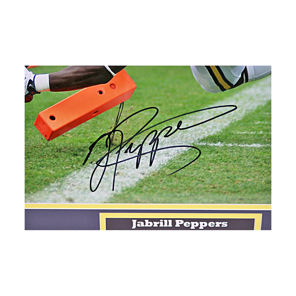 Jabril Peppers Signed Michigan Wolverines 16x20 Framed Photo (SC COA) - Signature View