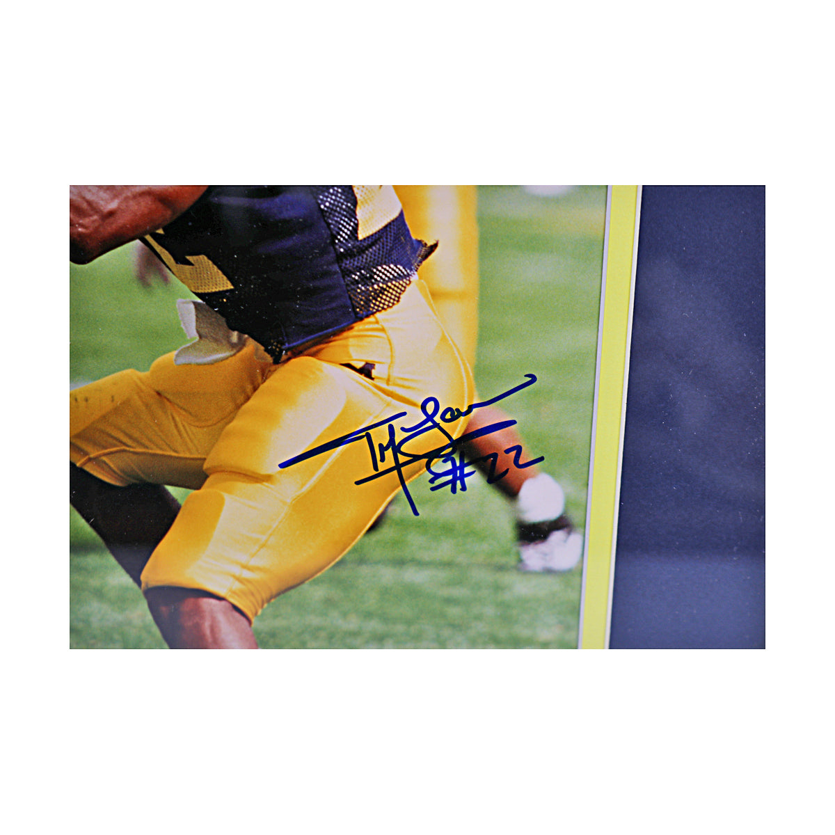 Ty Law Signed Michigan Wolverines 8x10 Framed Photo (SC COA) - Signature View