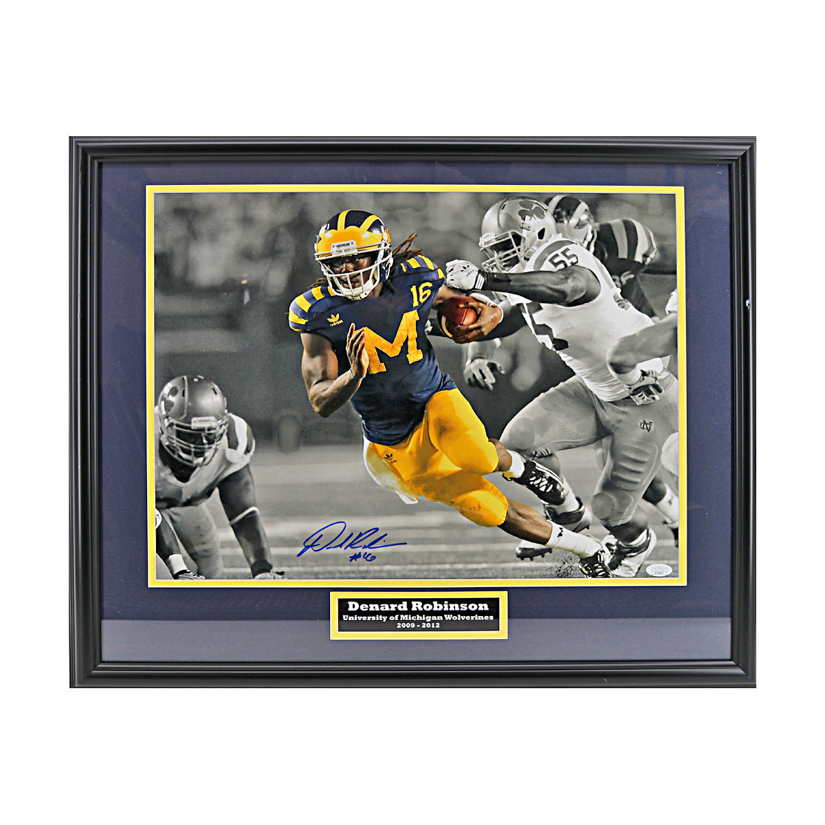 Denard Robinson Signed Michigan Wolverines 16x20 Framed Photo (JSA COA) - Front View