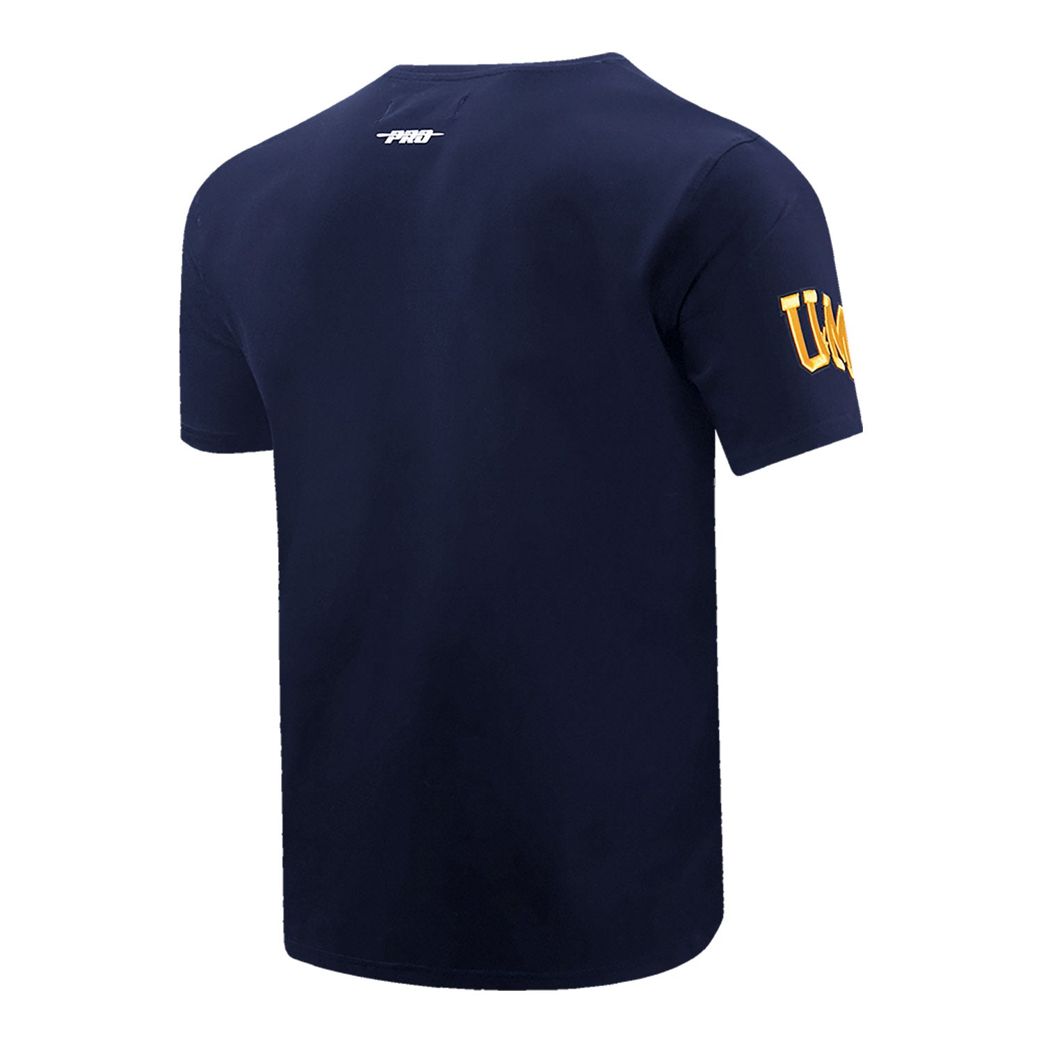 Michigan Wolverines Classic Stacked Logo SJ Tee In Navy - Back Side View