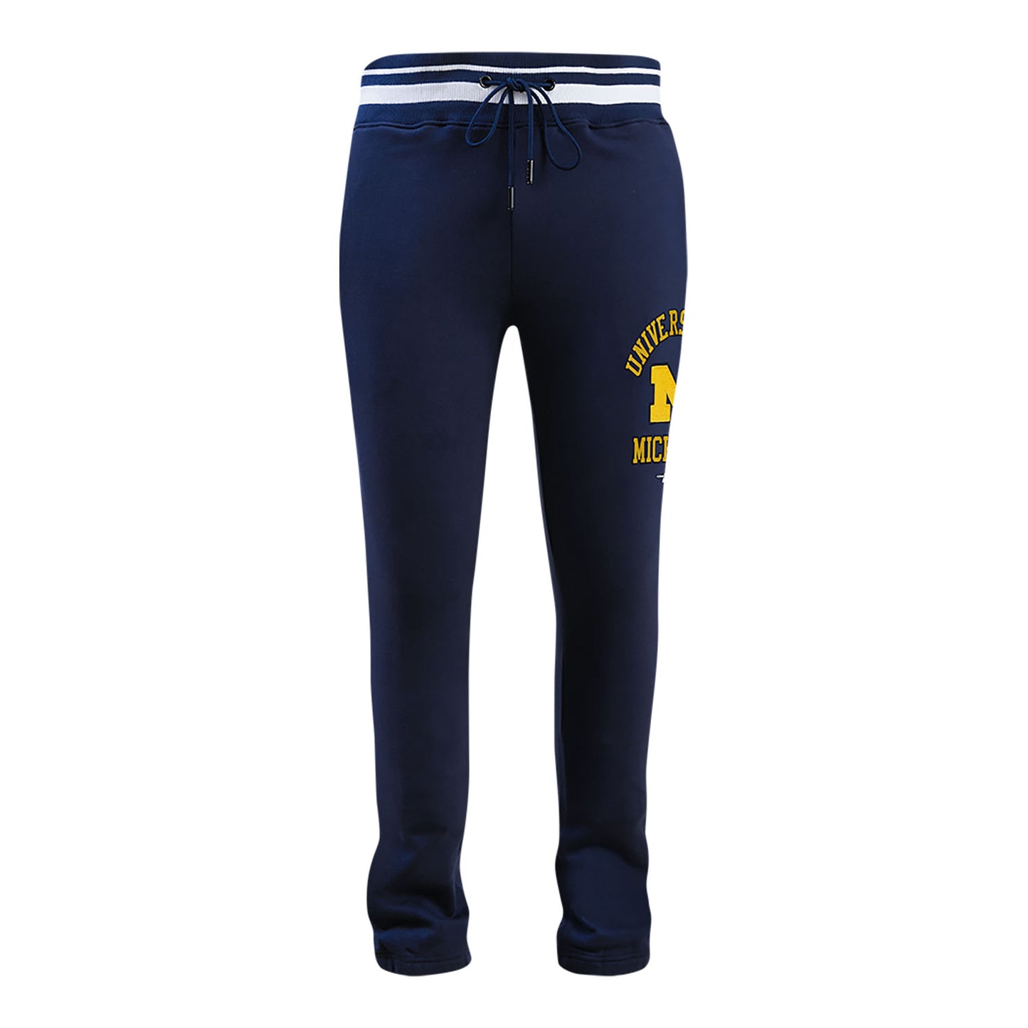 Michigan Wolverines Classic Stacked Logo Fleece Sweatpants In Navy - Front View