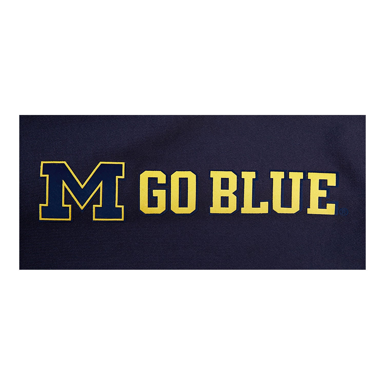 Michigan Wolverines Classic Stacked Logo Fleece Pullover Hoodie In Navy - Patch View 4