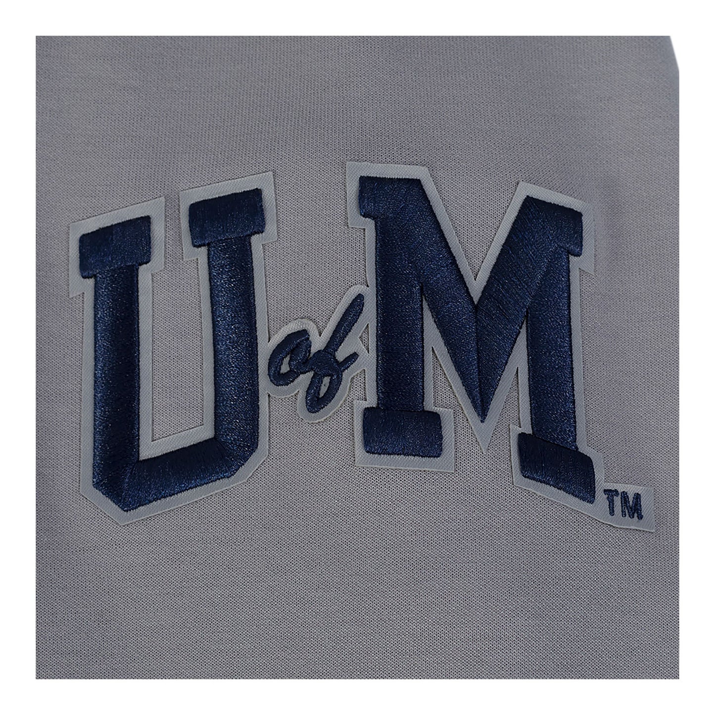 Michigan Wolverines Classic DK Grey Full-Zip Pullover Hoodie In Grey - Patch View 4