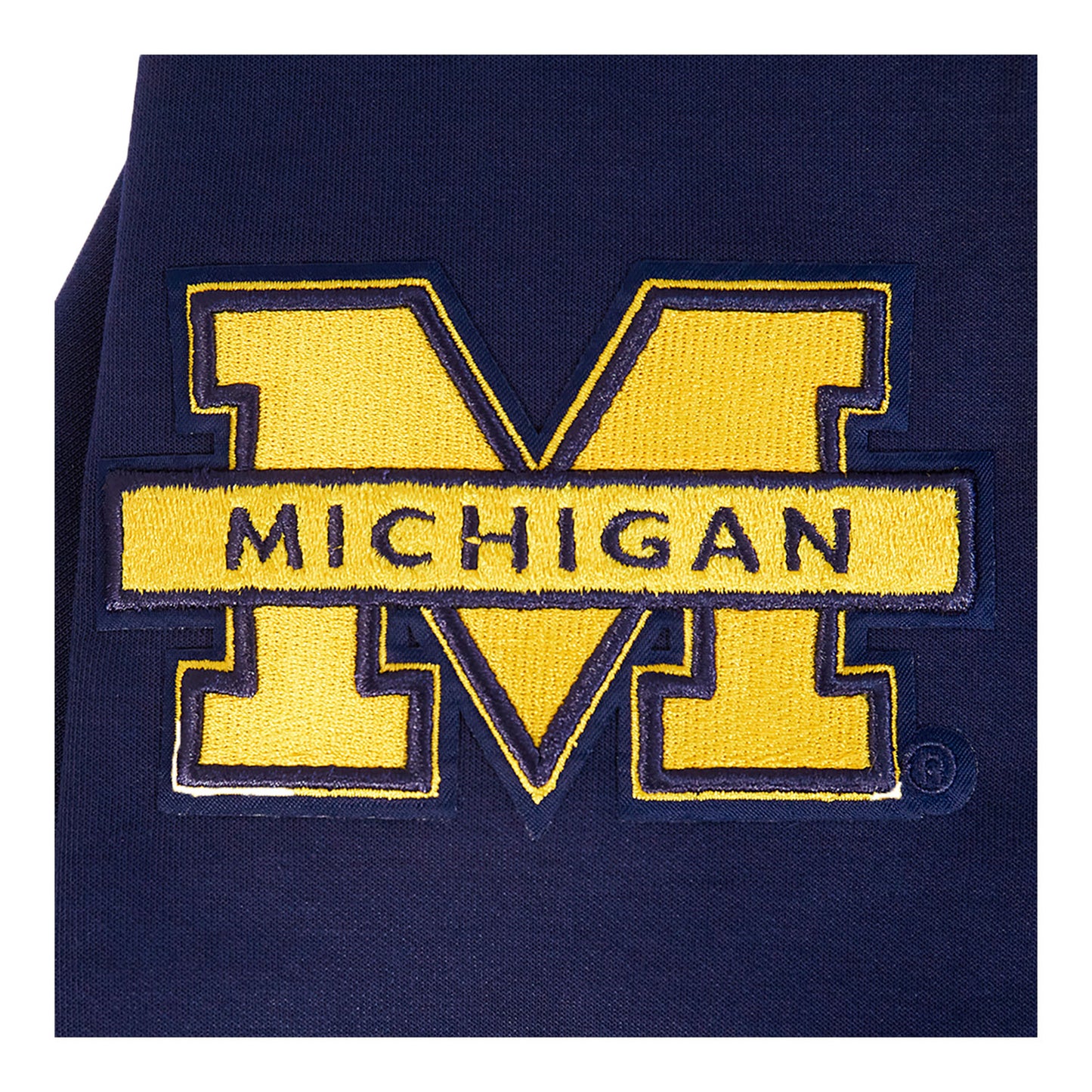 Michigan Wolverines Classic DK Navy Full-Zip Pullover Hoodie In Navy - Patch View 4
