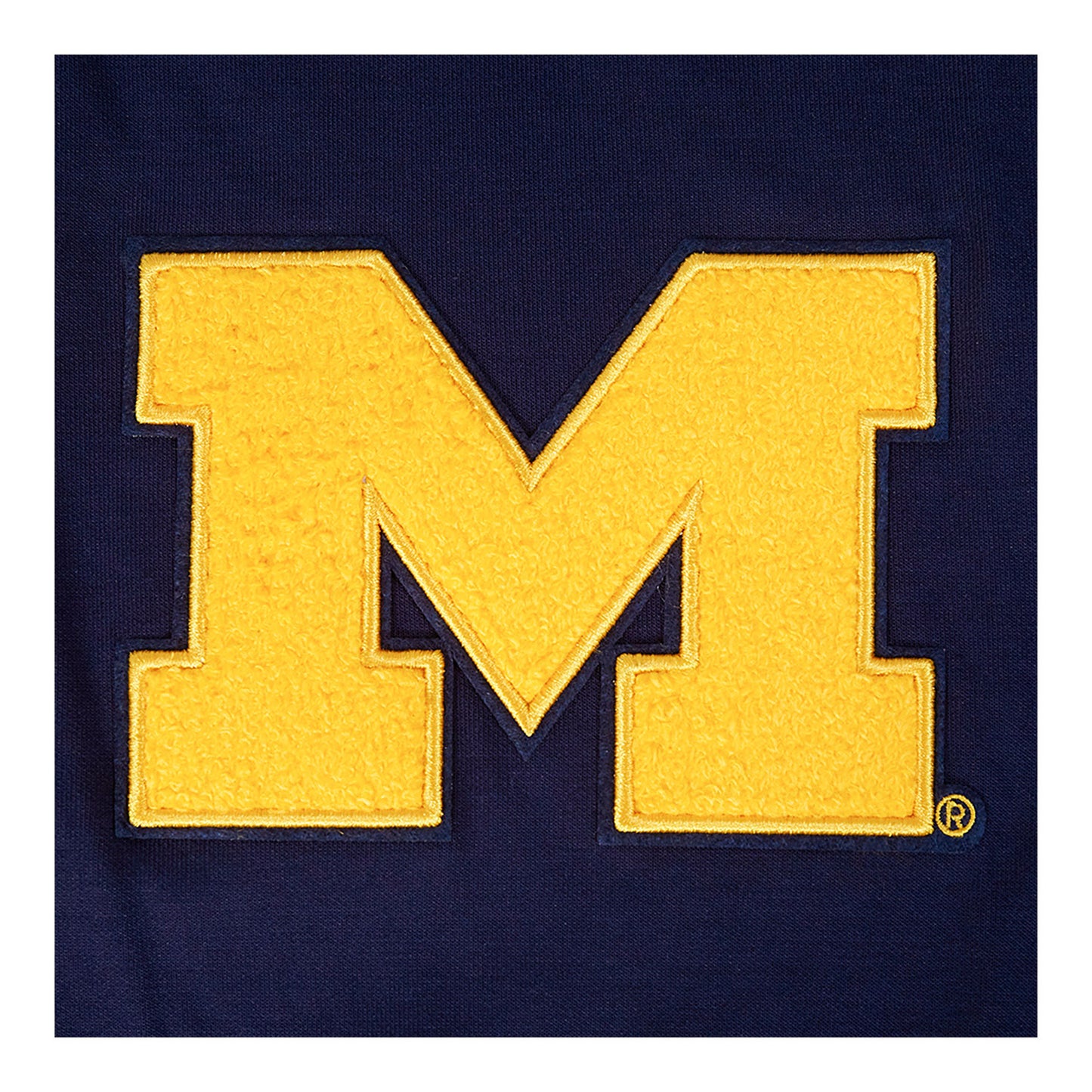 Michigan Wolverines Classic DK Navy Full-Zip Pullover Hoodie In Navy - Patch View 3