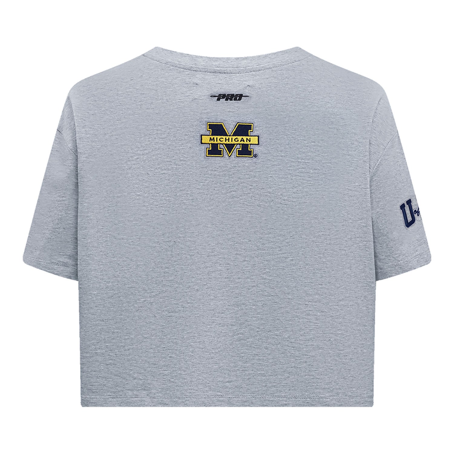 Michigan Wolverines Ladies Classic Grey SJ Boxy Tee In Grey - Back View