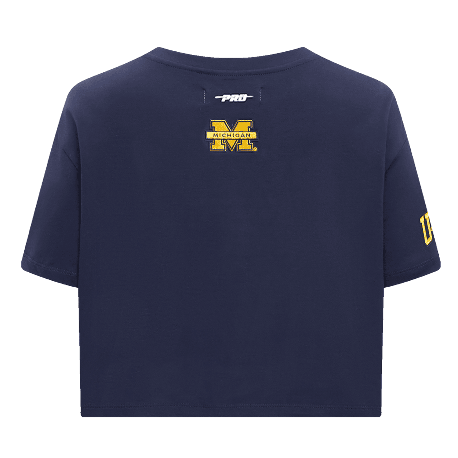 Michigan Wolverines Ladies Classic Navy SJ Boxy Tee In Navy - Back View