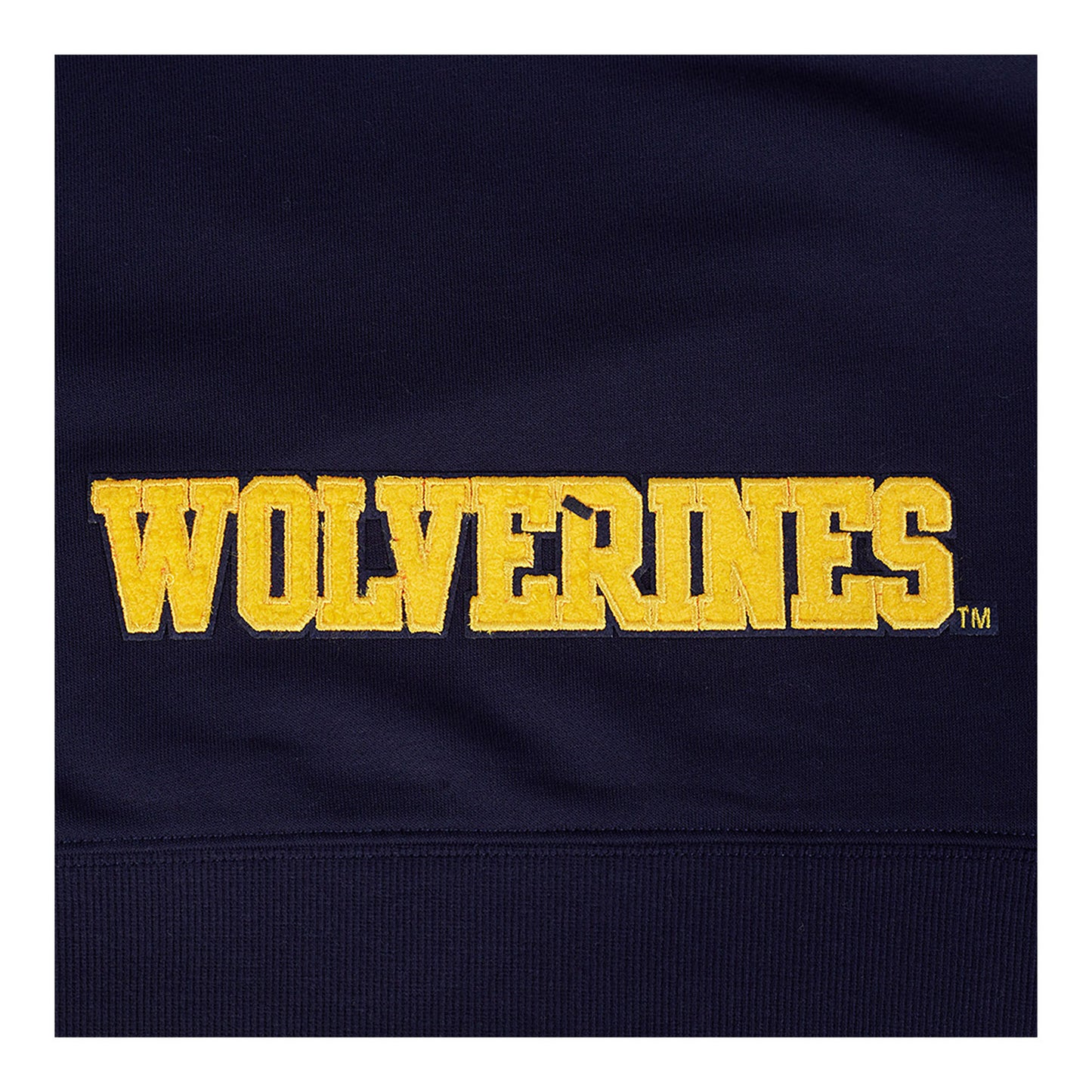Michigan Wolverines Classic Ladies Fleece Hoodie Dress In Navy - Patch View 3