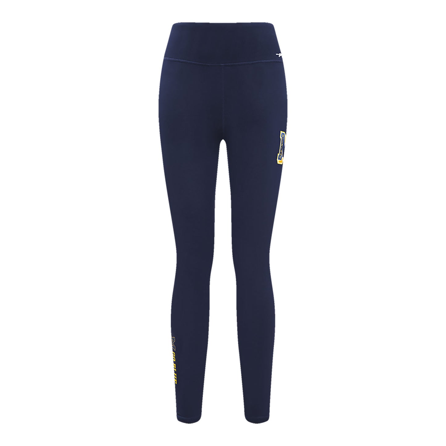 Michigan Wolverines Classic Ladies Jersey Leggings In Navy - Front View