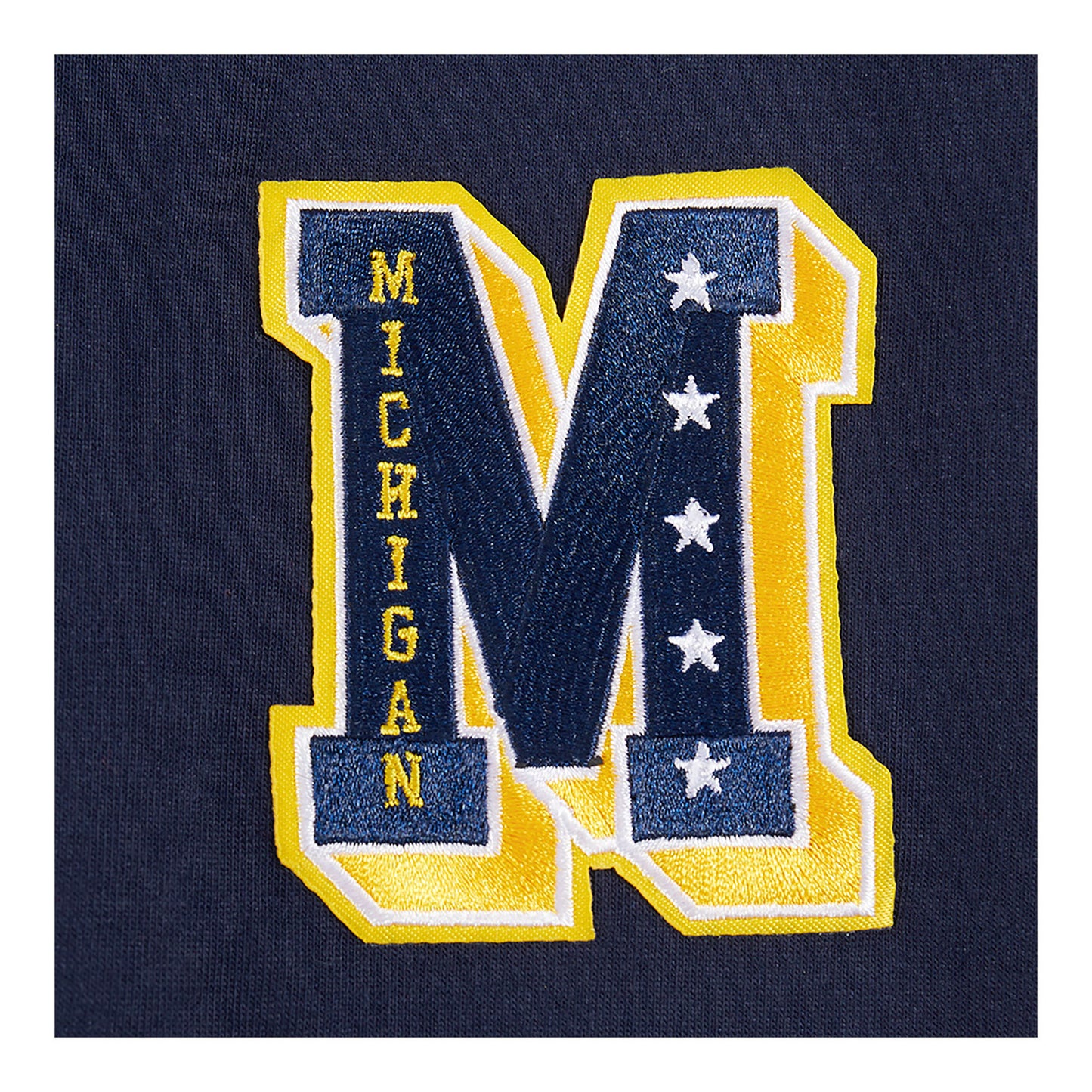 Michigan Wolverines Classic Ladies Jersey Leggings In Navy - Patch View 2