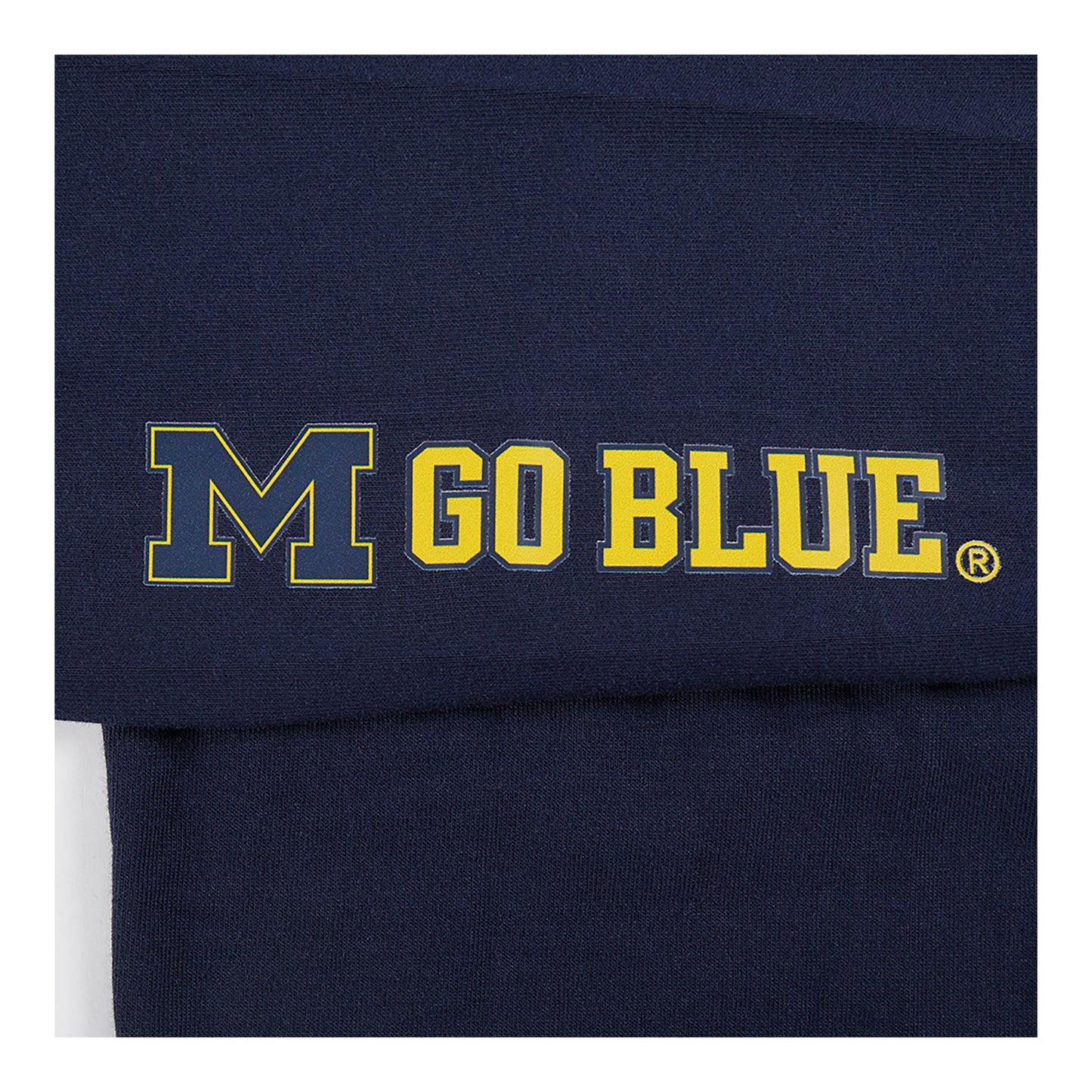 Michigan Wolverines Classic Ladies Jersey Leggings In Navy - Patch View 3