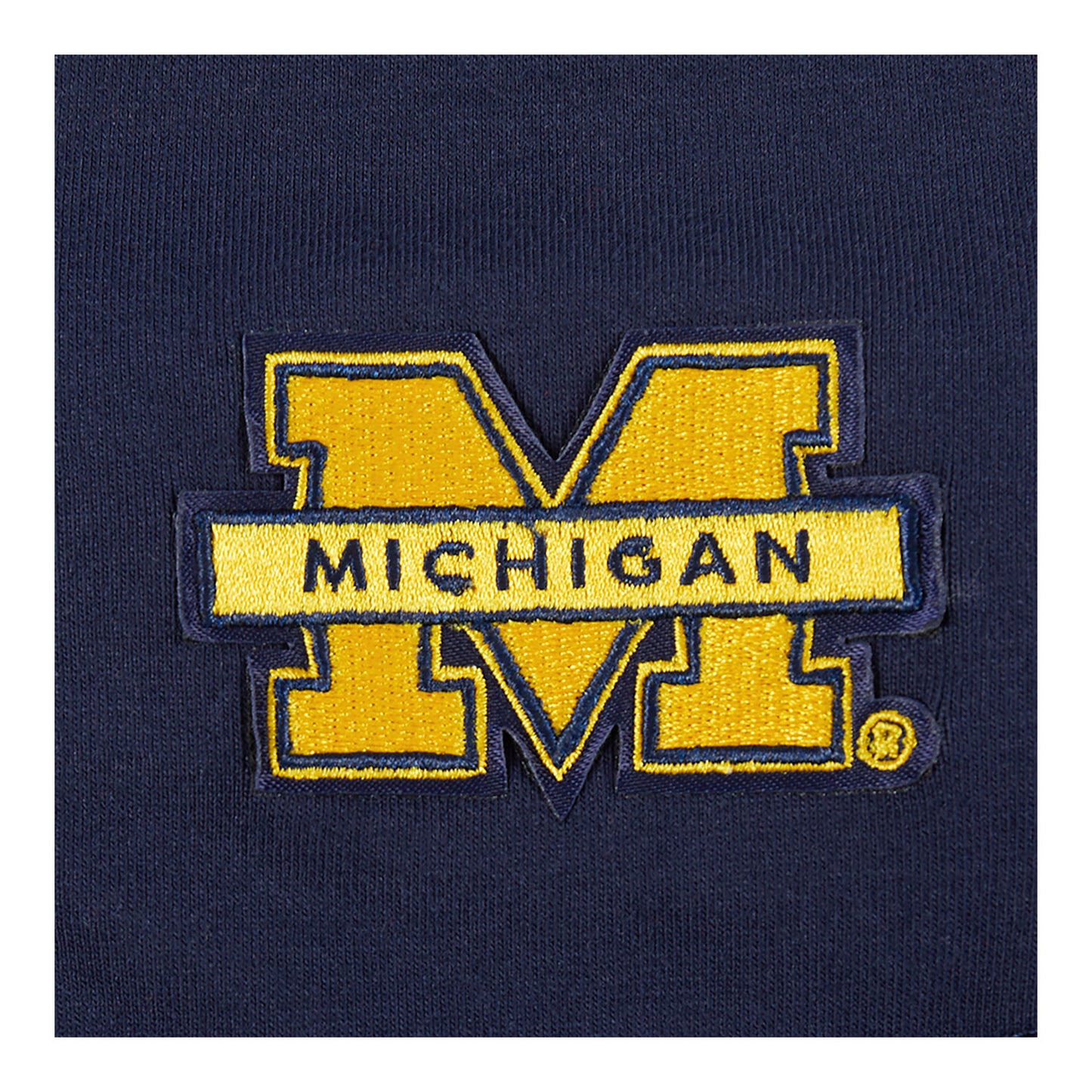 Michigan Wolverines Classic Ladies Jersey Leggings In Navy - Patch View