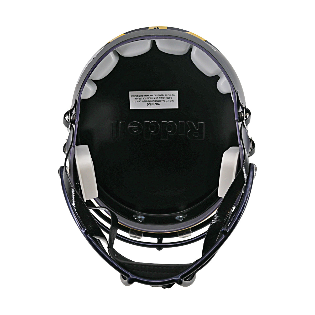 Aidan Hutchinson Michigan Autographed Signed Riddell Full Size Replica Speed Helmet (Beckett Auth) - Inside View