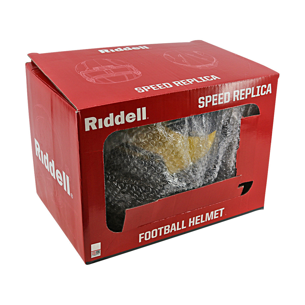 Aidan Hutchinson Michigan Autographed Signed Riddell Full Size Replica Speed Helmet (Beckett Auth) - Case View
