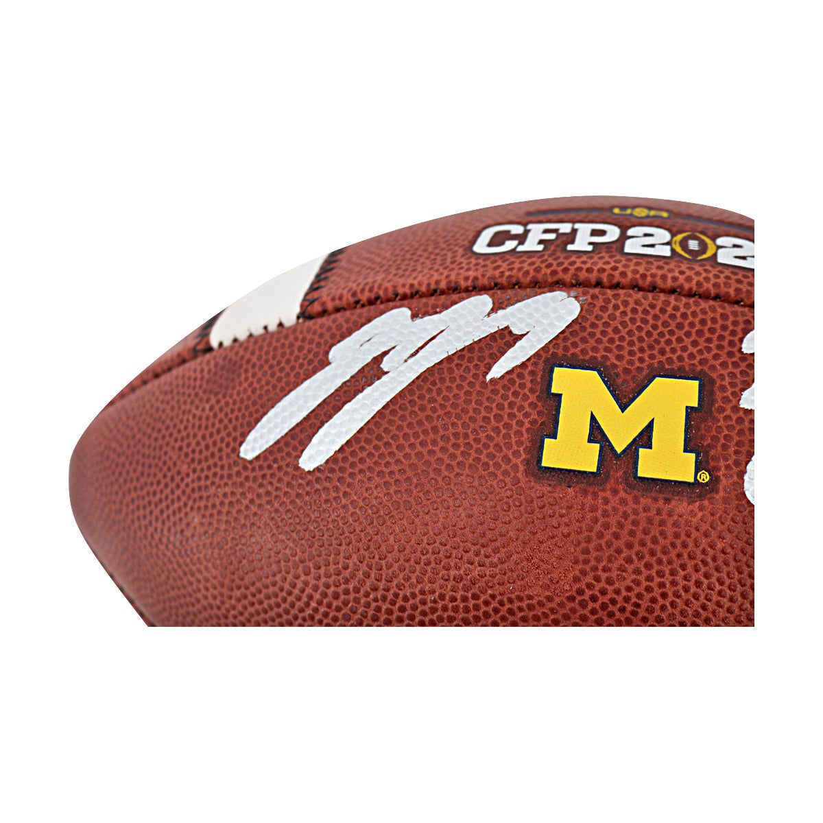 JJ McCarthy University of Michigan Autographed Signed Inscribed '23 Natl Champs' Team Issued CFP2024 Nike Michigan Football (CX Auth) - Signature View