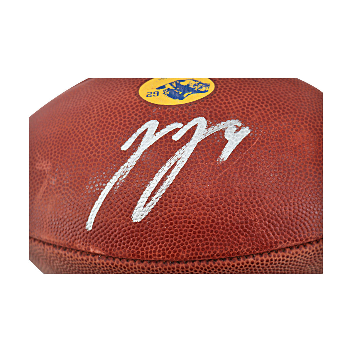 JJ McCarthy University of Michigan Autographed Team Issued Nike Vapor Elite Ball #29 Football (CX Auth) - Signature View 2