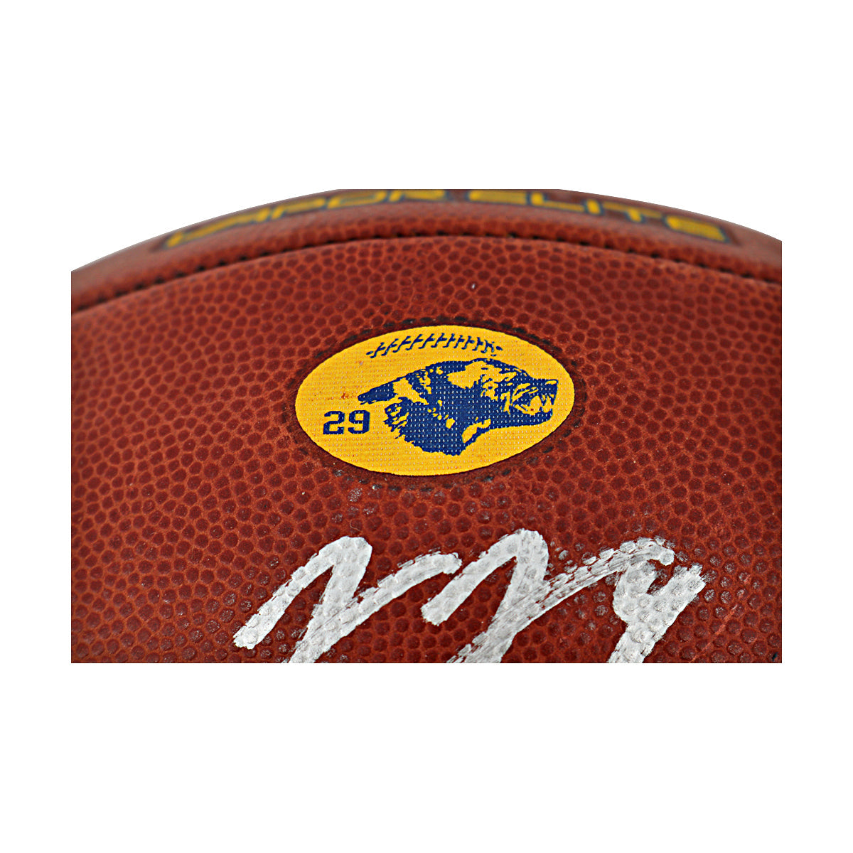 JJ McCarthy University of Michigan Autographed Team Issued Nike Vapor Elite Ball #29 Football (CX Auth) - Patch View