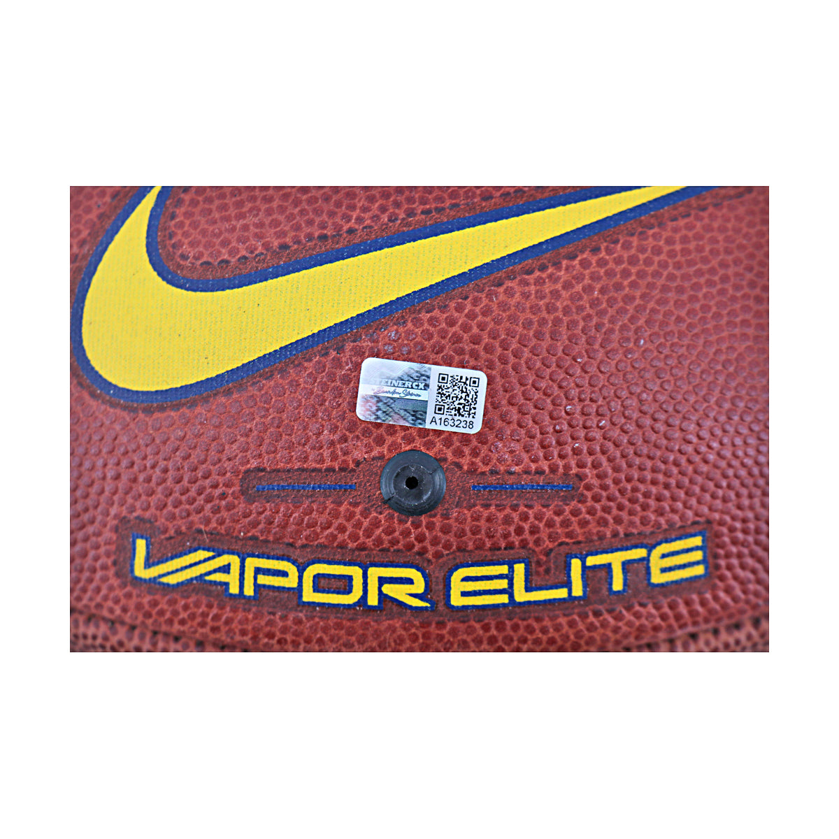 JJ McCarthy University of Michigan Autographed Team Issued Nike Vapor Elite Ball #29 Football (CX Auth) - Sticker View