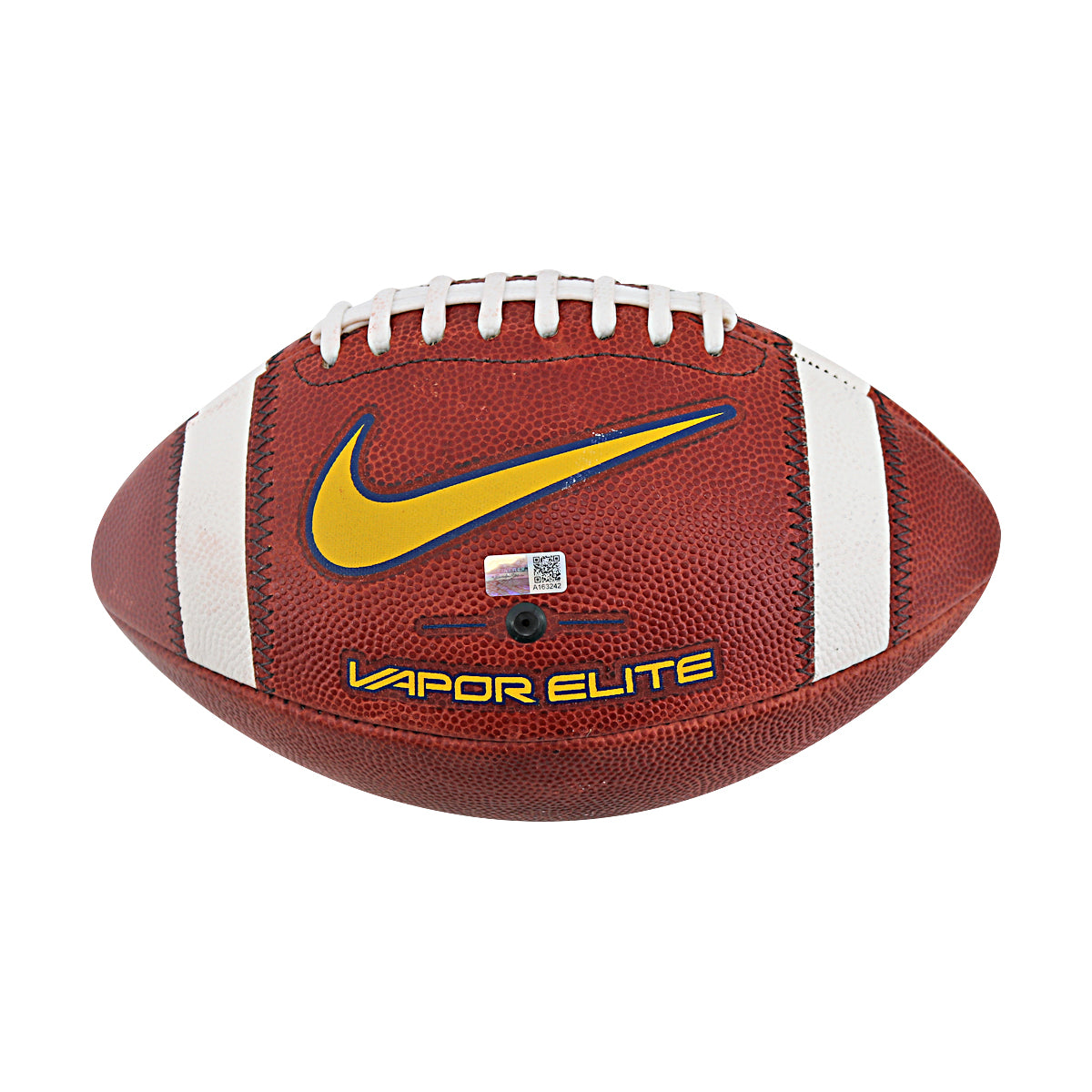 JJ McCarthy University of Michigan Autographed Team Issued Nike Vapor Elite Ball #70 Football (CX Auth) - Front View 2