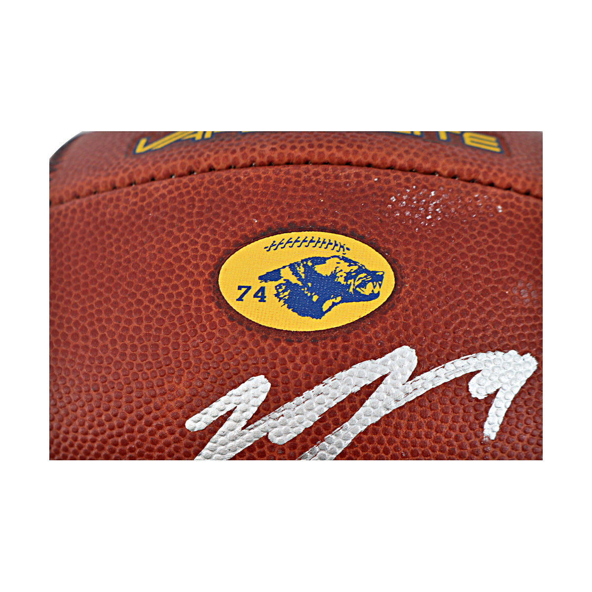 JJ McCarthy University of Michigan Autographed Team Issued Nike Vapor Elite Ball #74 Football (CX Auth) - Legacy Patch View