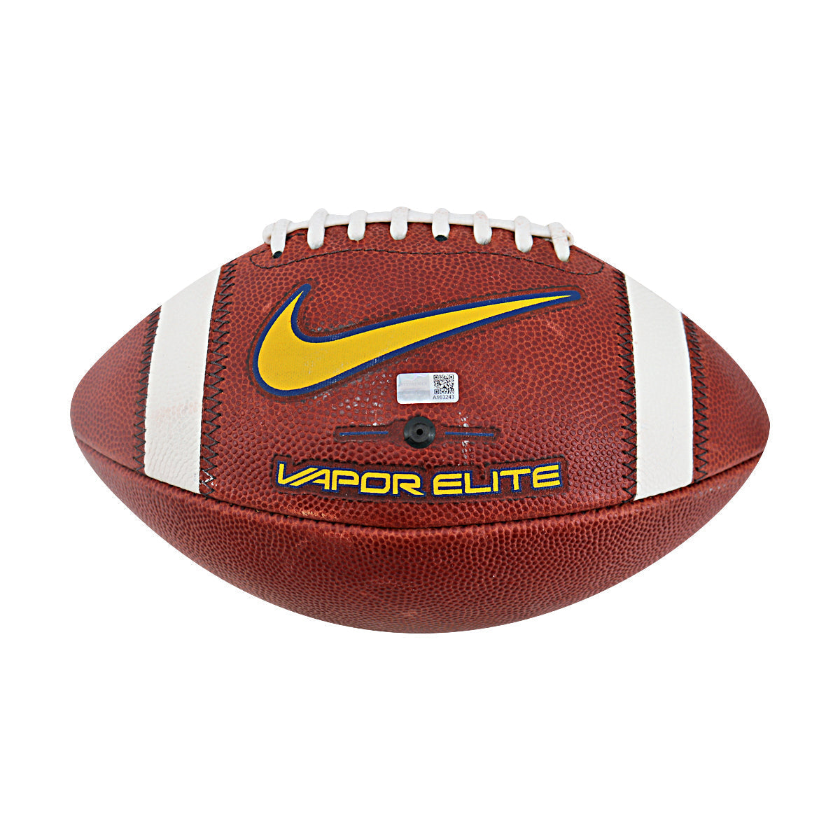JJ McCarthy University of Michigan Autographed Team Issued Nike Vapor Elite Ball #74 Football (CX Auth) - Front View 2
