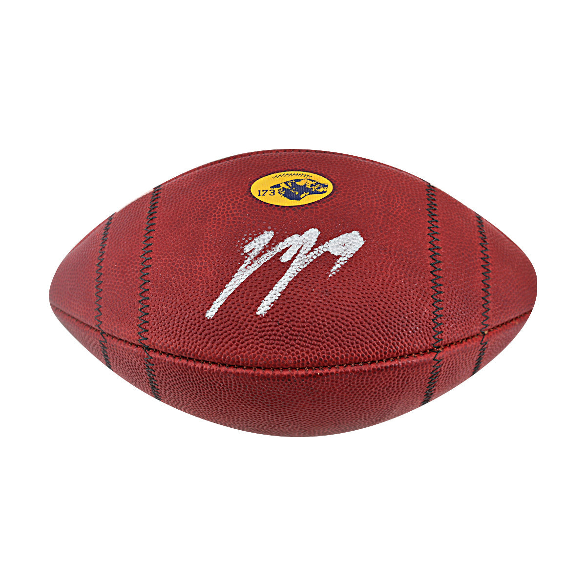 JJ McCarthy University of Michigan Autographed Team Issued Nike Vapor Elite Ball #173 Football (CX Auth) - Signature View