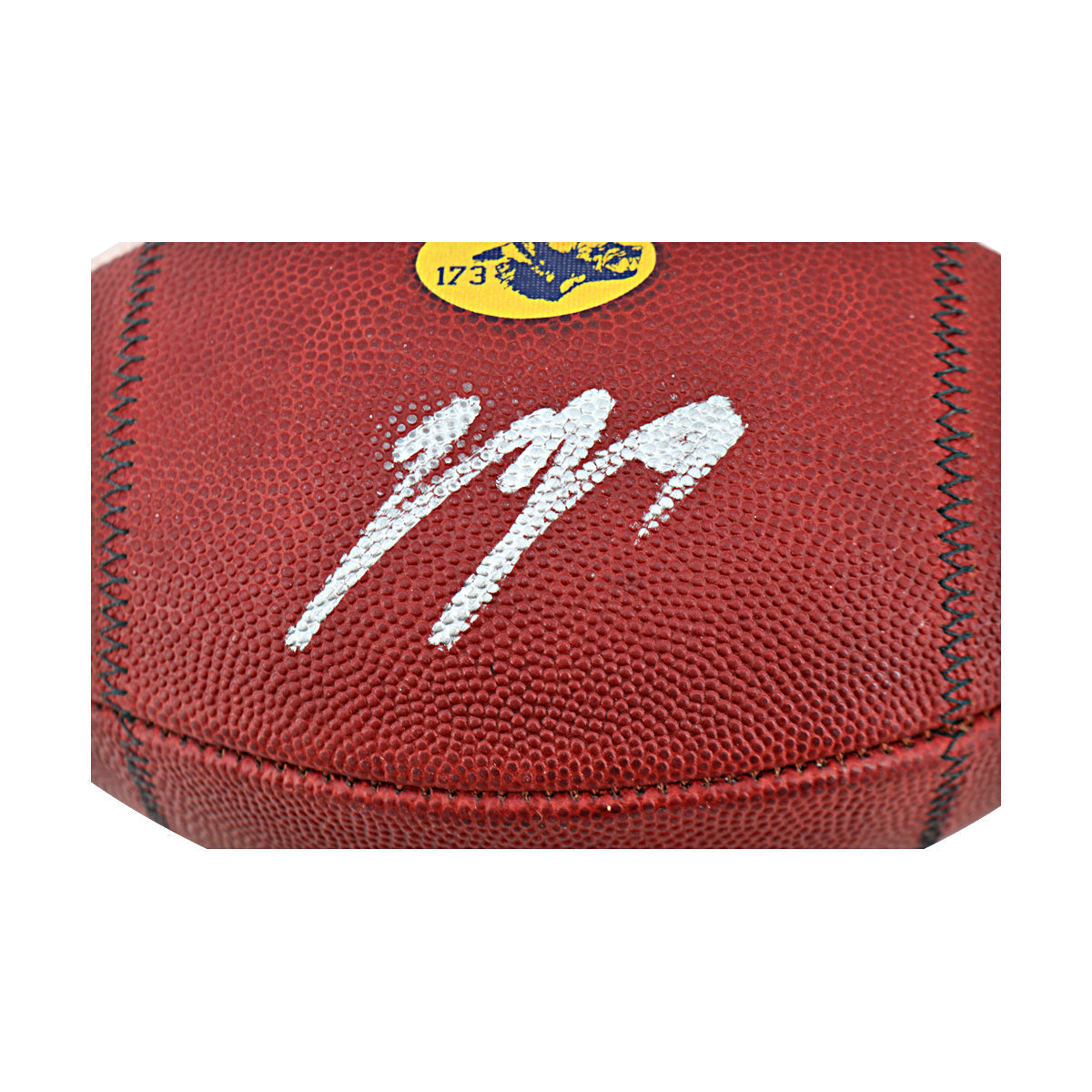 JJ McCarthy University of Michigan Autographed Team Issued Nike Vapor Elite Ball #173 Football (CX Auth) - Signature View 2