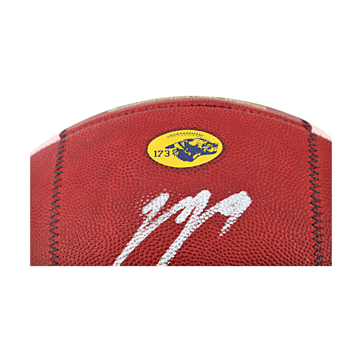 JJ McCarthy University of Michigan Autographed Team Issued Nike Vapor Elite Ball #173 Football (CX Auth) - Signature View 3