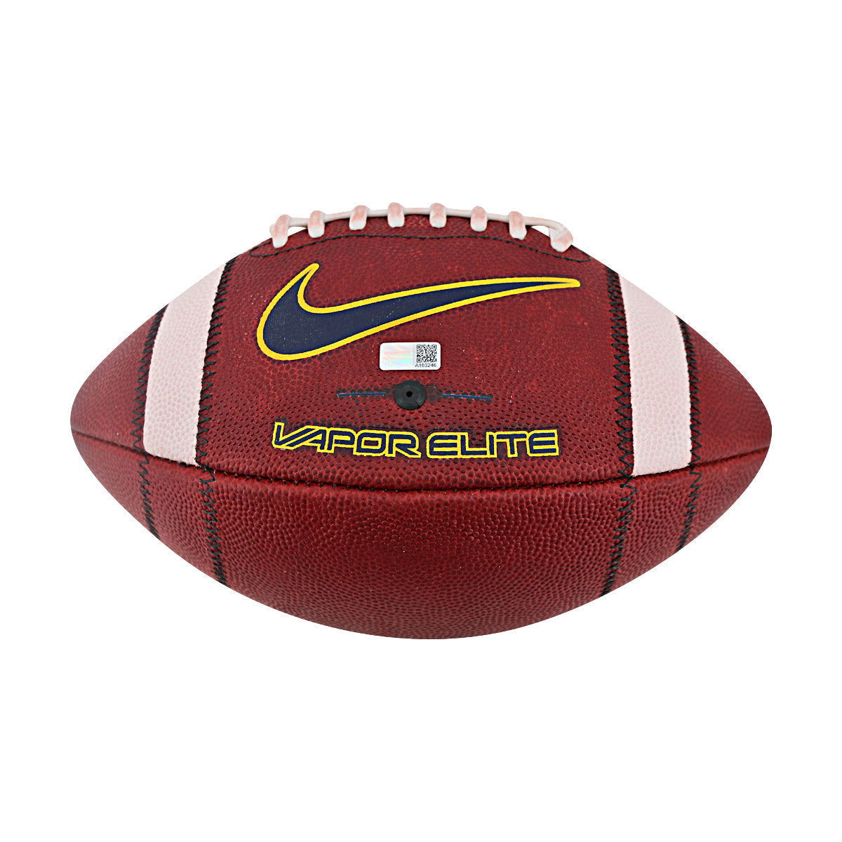 JJ McCarthy University of Michigan Autographed Team Issued Nike Vapor Elite Ball #173 Football (CX Auth) - Back View