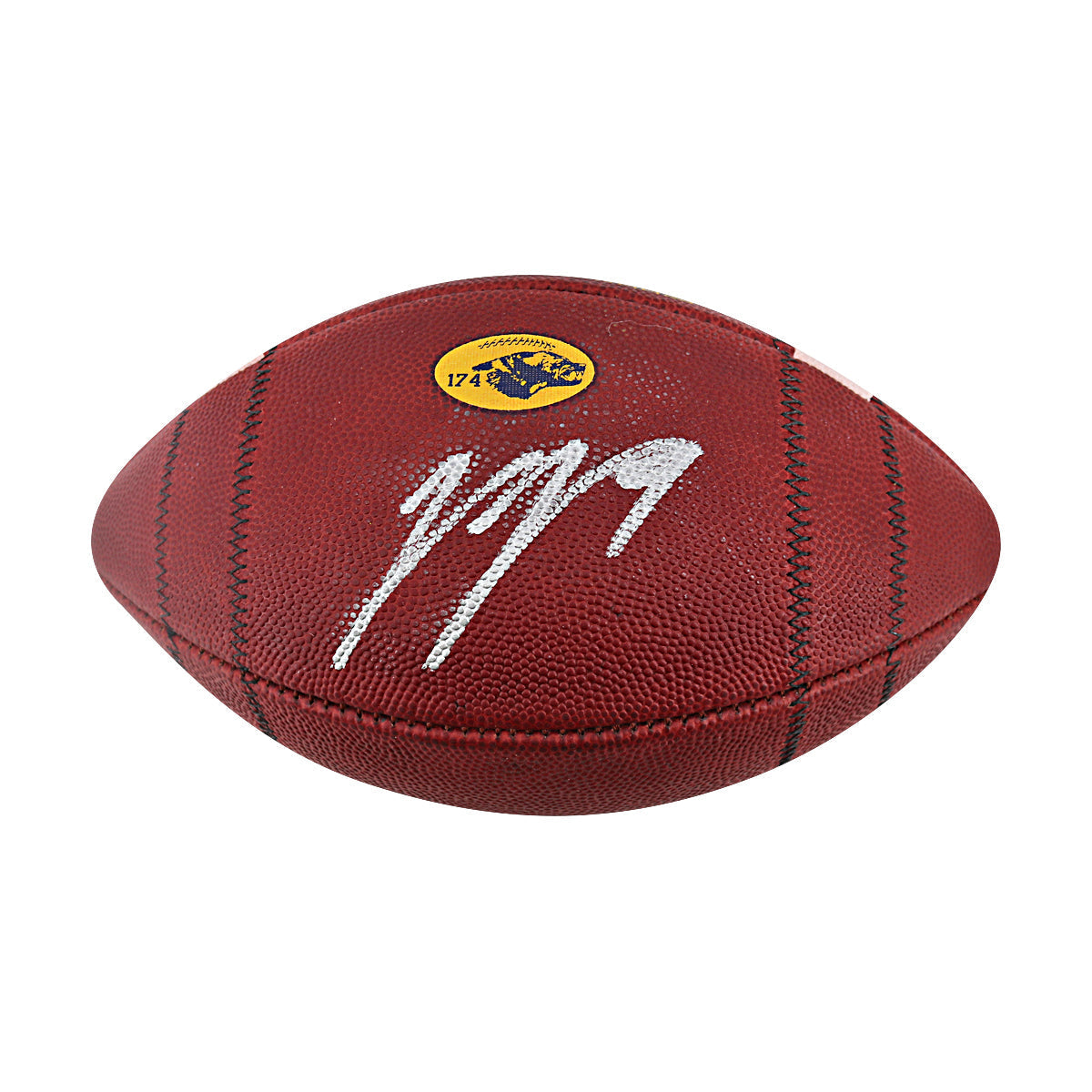 JJ McCarthy University of Michigan Autographed Team Issued Nike Vapor Elite Ball #174 Football (CX Auth) - Signature View