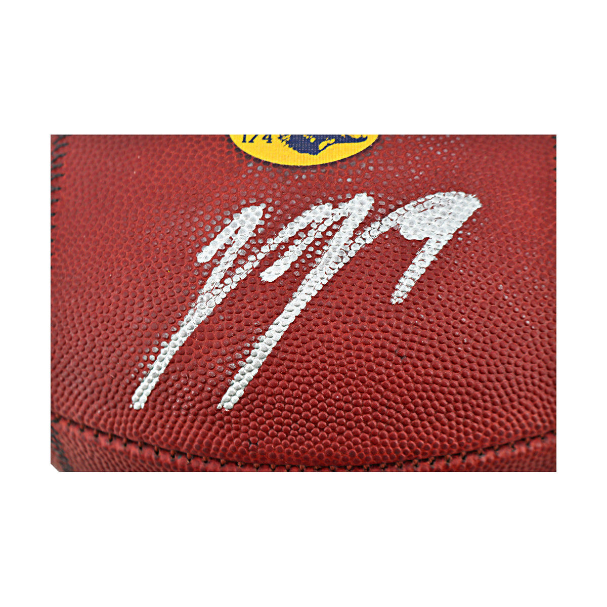 JJ McCarthy University of Michigan Autographed Team Issued Nike Vapor Elite Ball #174 Football (CX Auth) - Signature View 2