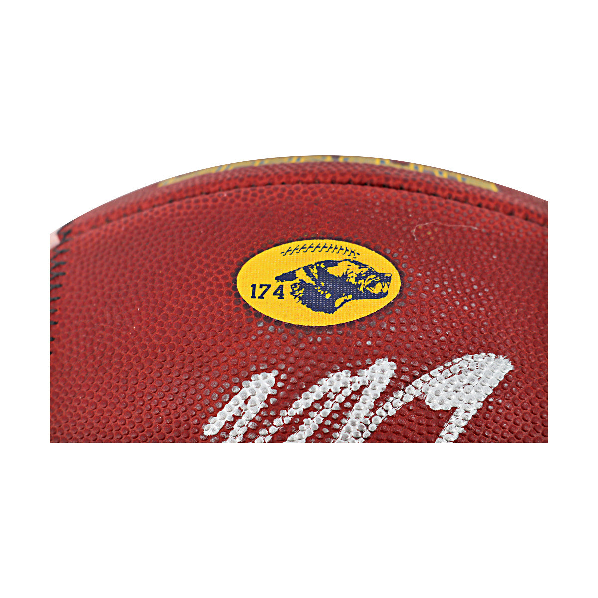 JJ McCarthy University of Michigan Autographed Team Issued Nike Vapor Elite Ball #174 Football (CX Auth) - Patch View