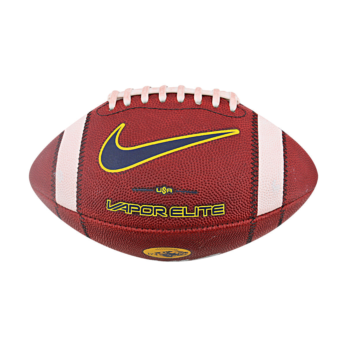 JJ McCarthy University of Michigan Autographed Team Issued Nike Vapor Elite Ball #174 Football (CX Auth) - Front View