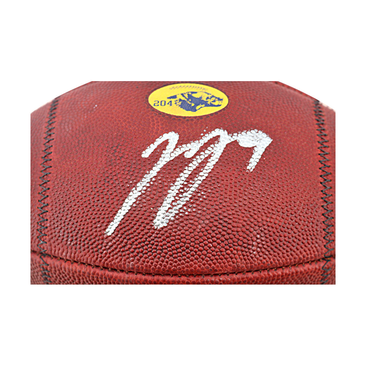 JJ McCarthy University of Michigan Autographed Team Issued Nike Vapor Elite Ball #204 Football (CX Auth) - Signature View