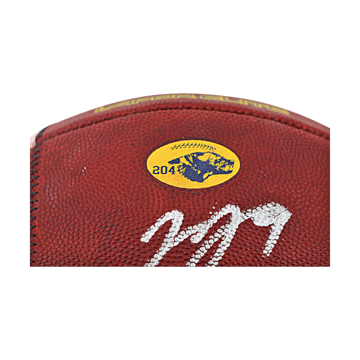 JJ McCarthy University of Michigan Autographed Team Issued Nike Vapor Elite Ball #204 Football (CX Auth) - Patch View