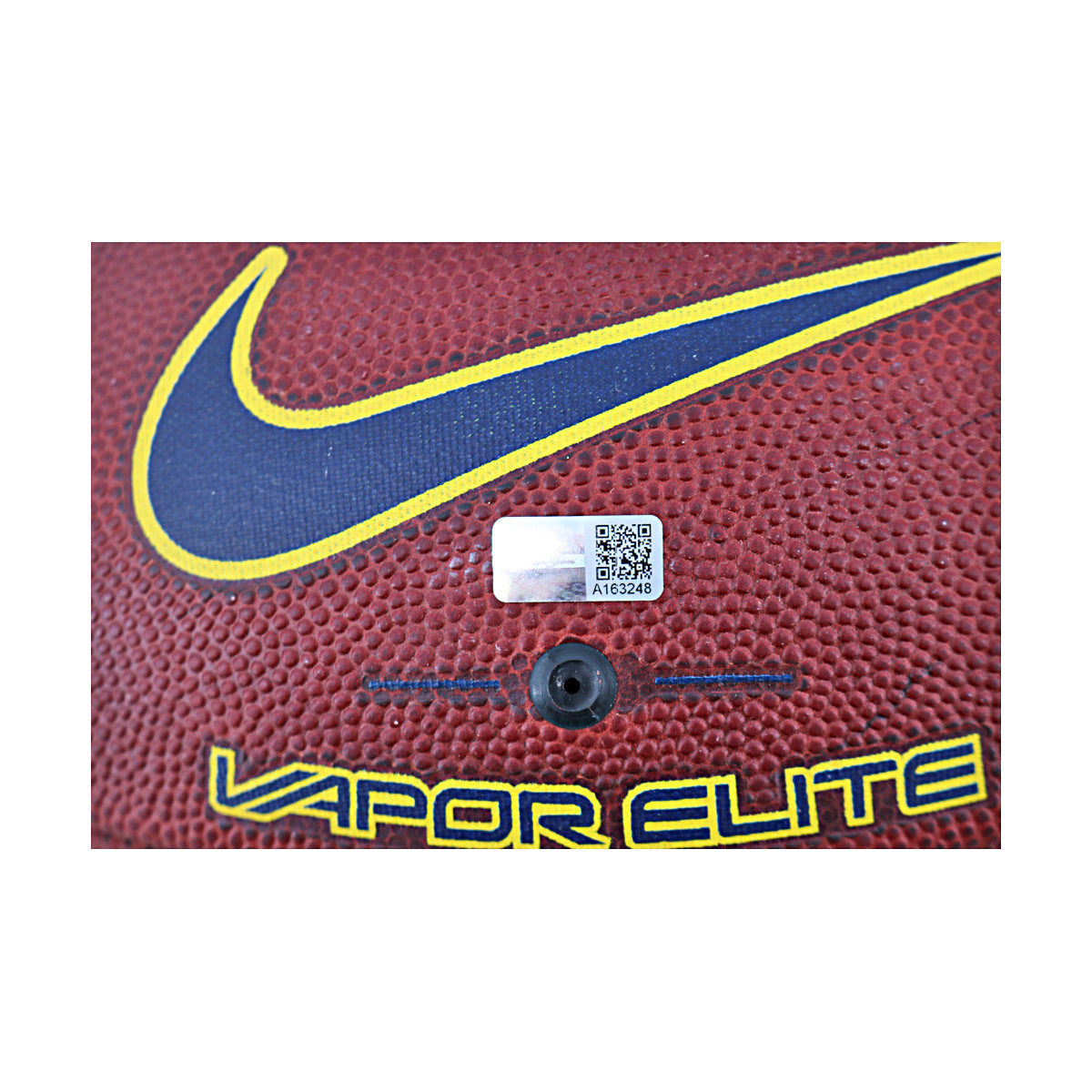 JJ McCarthy University of Michigan Autographed Team Issued Nike Vapor Elite Ball #204 Football (CX Auth) - Sticker View