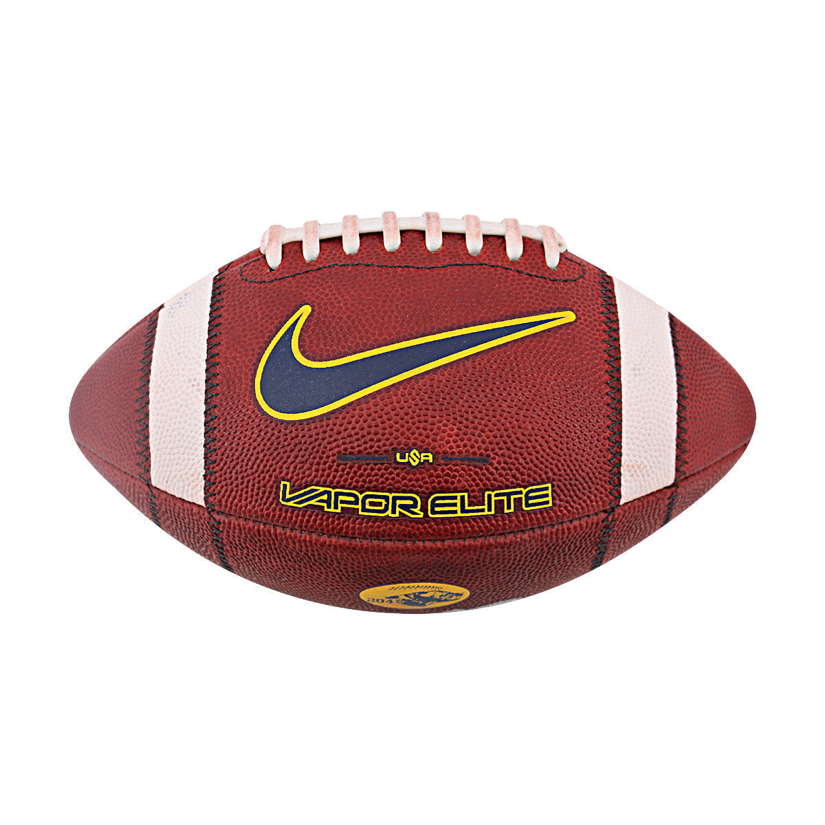JJ McCarthy University of Michigan Autographed Team Issued Nike Vapor Elite Ball #204 Football (CX Auth) - Front View