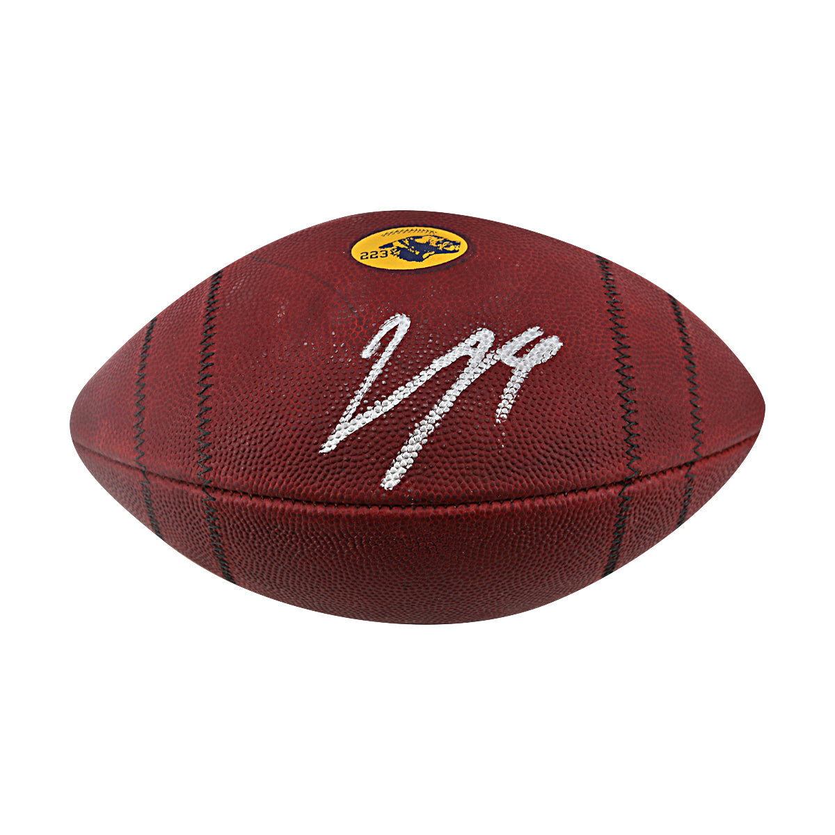 JJ McCarthy University of Michigan Autographed Team Issued Nike Vapor Elite Ball #223 Football (CX Auth) - Signature View