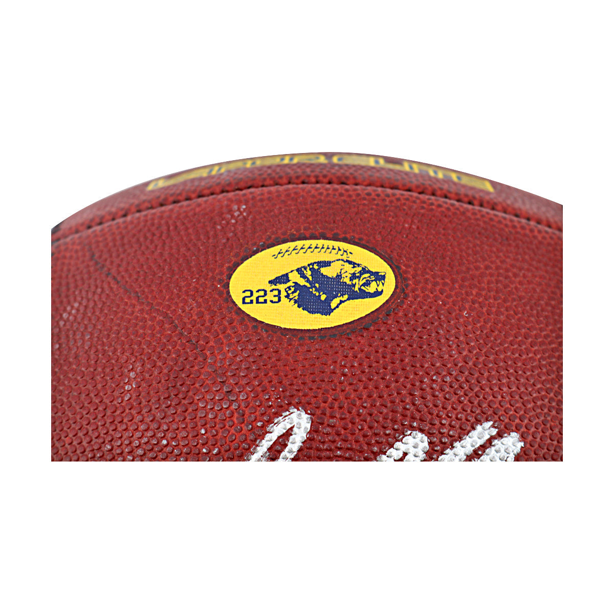JJ McCarthy University of Michigan Autographed Team Issued Nike Vapor Elite Ball #223 Football (CX Auth) - Patch View
