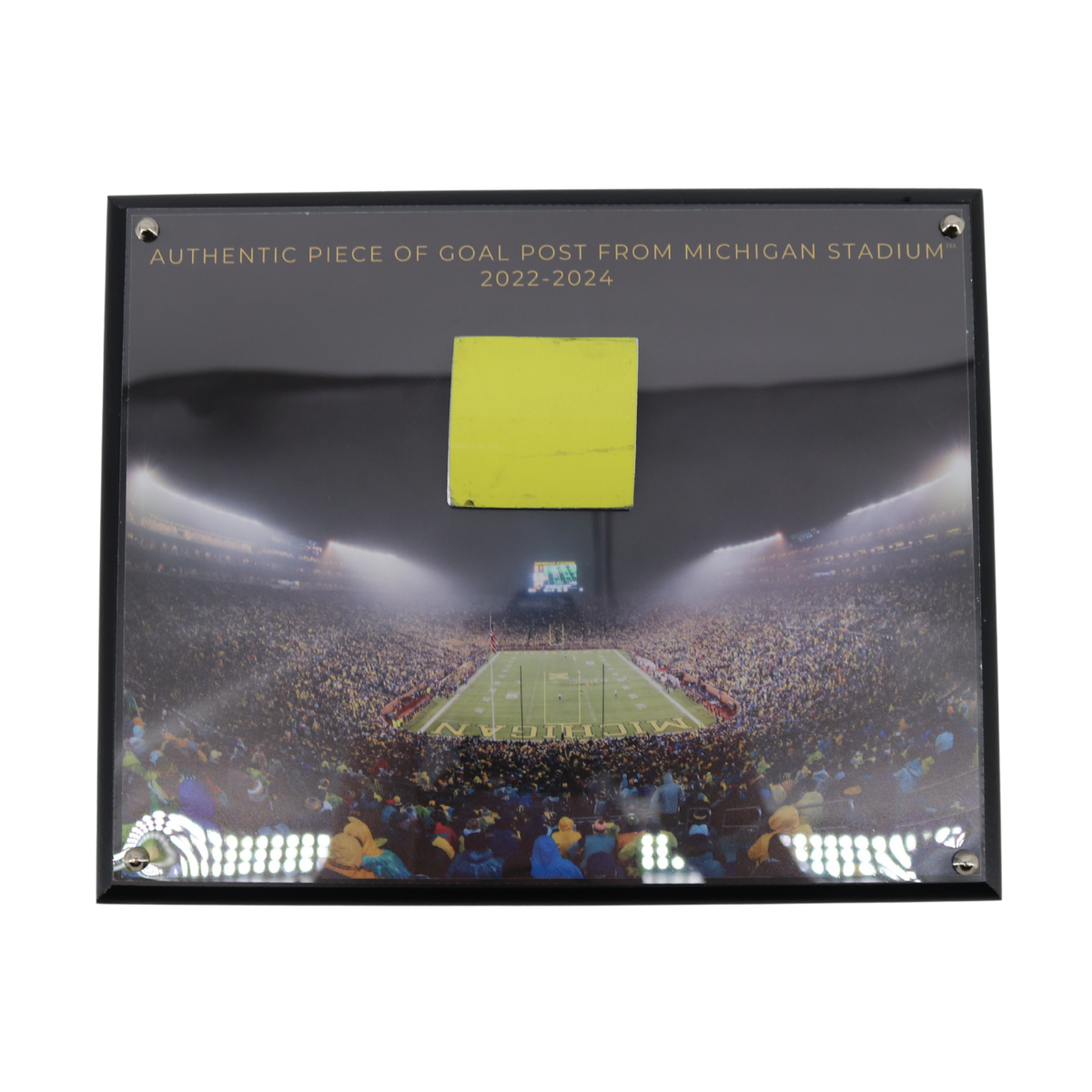 Michigan Wolverines Authentic 2 inch Big House Goalpost Plaque - Front View