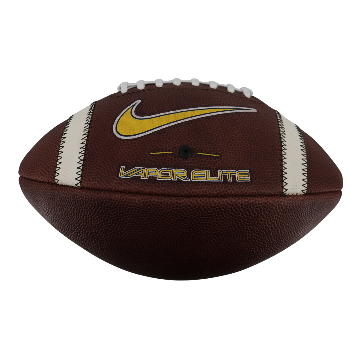 Michigan Wolverines 2024 Team Issued Nike Vapor Elite #130 Football In Brown - Back View