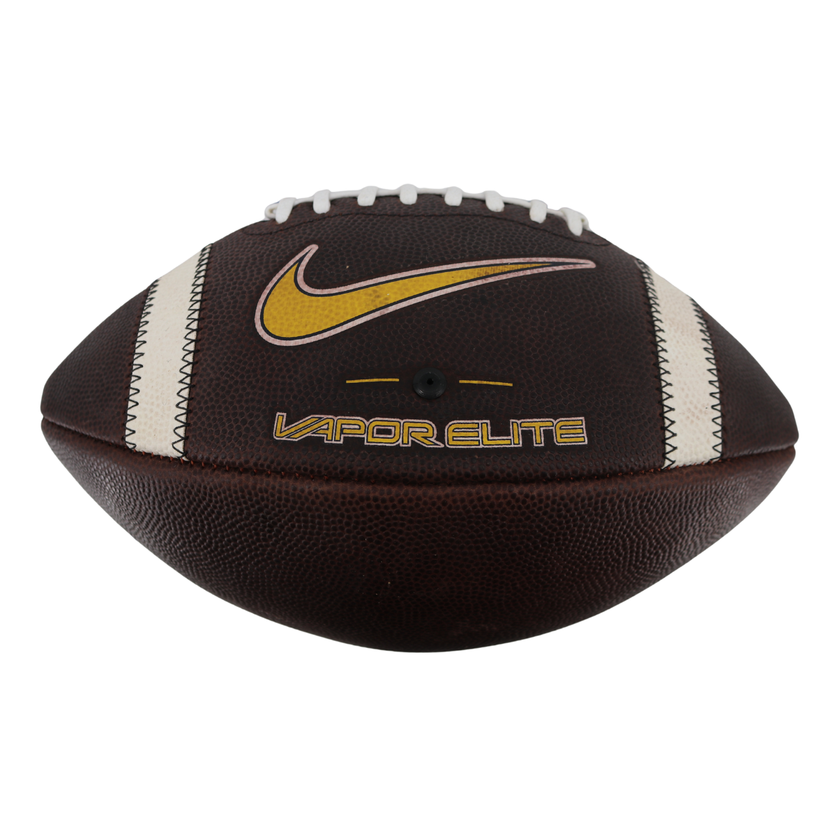 Michigan Wolverines 2024 Team Issued Nike Vapor Elite #158 Football In Brown - Back View