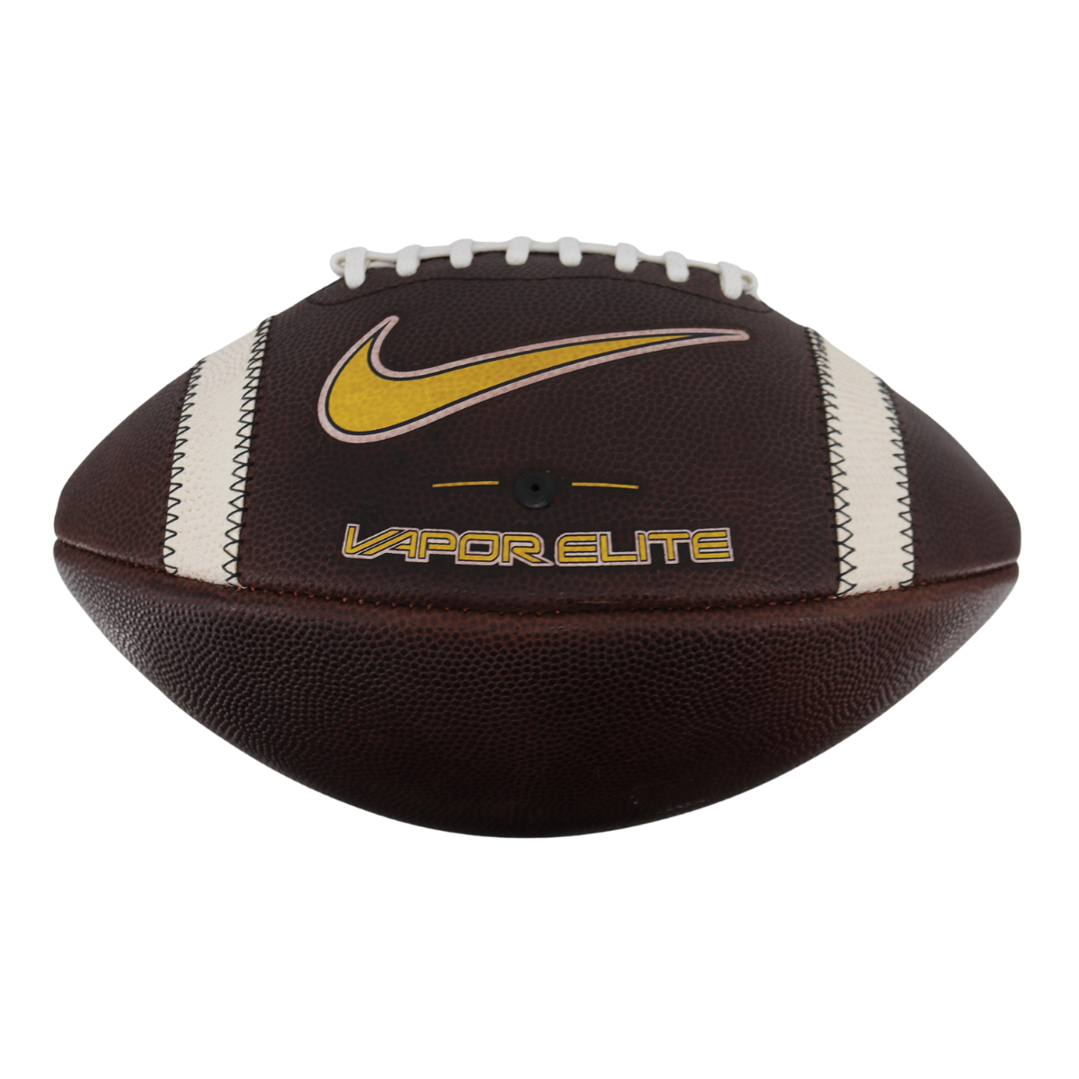 Michigan Wolverines 2024 Team Issued Nike Vapor Elite #28 Football In Brown - Back View