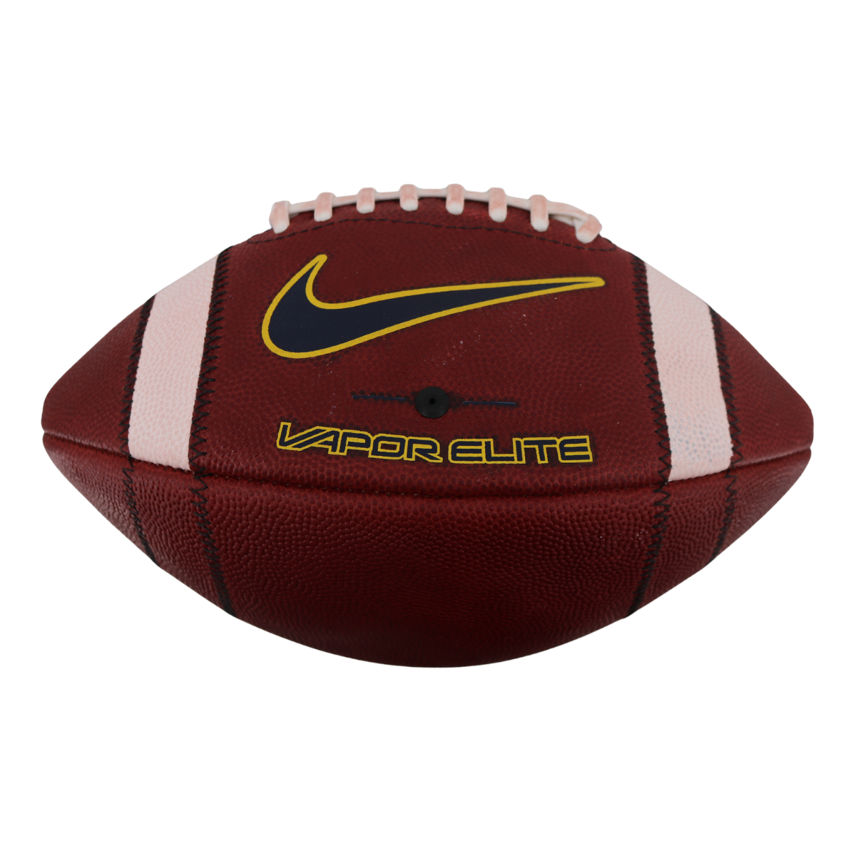 Michigan Wolverines Team Issued Nike Vapor Elite #229 Football In Brown - Back View