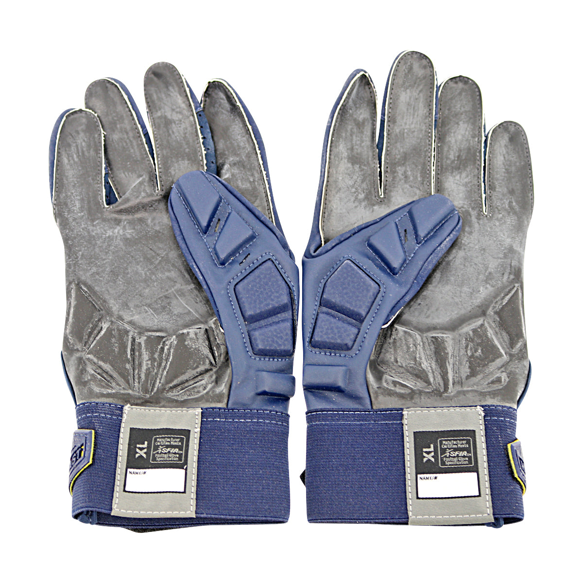 Jordan Brand Hyperbeast Hydrogrip Leather Michigan Wolverines Blue Gloves Size: XL PGF468 - Inside View