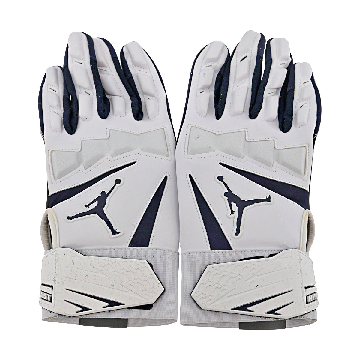Jordan Brand Hyperbeast Hydragrip Michigan Wolverines White Gloves Size: XL Style 468 - Back View