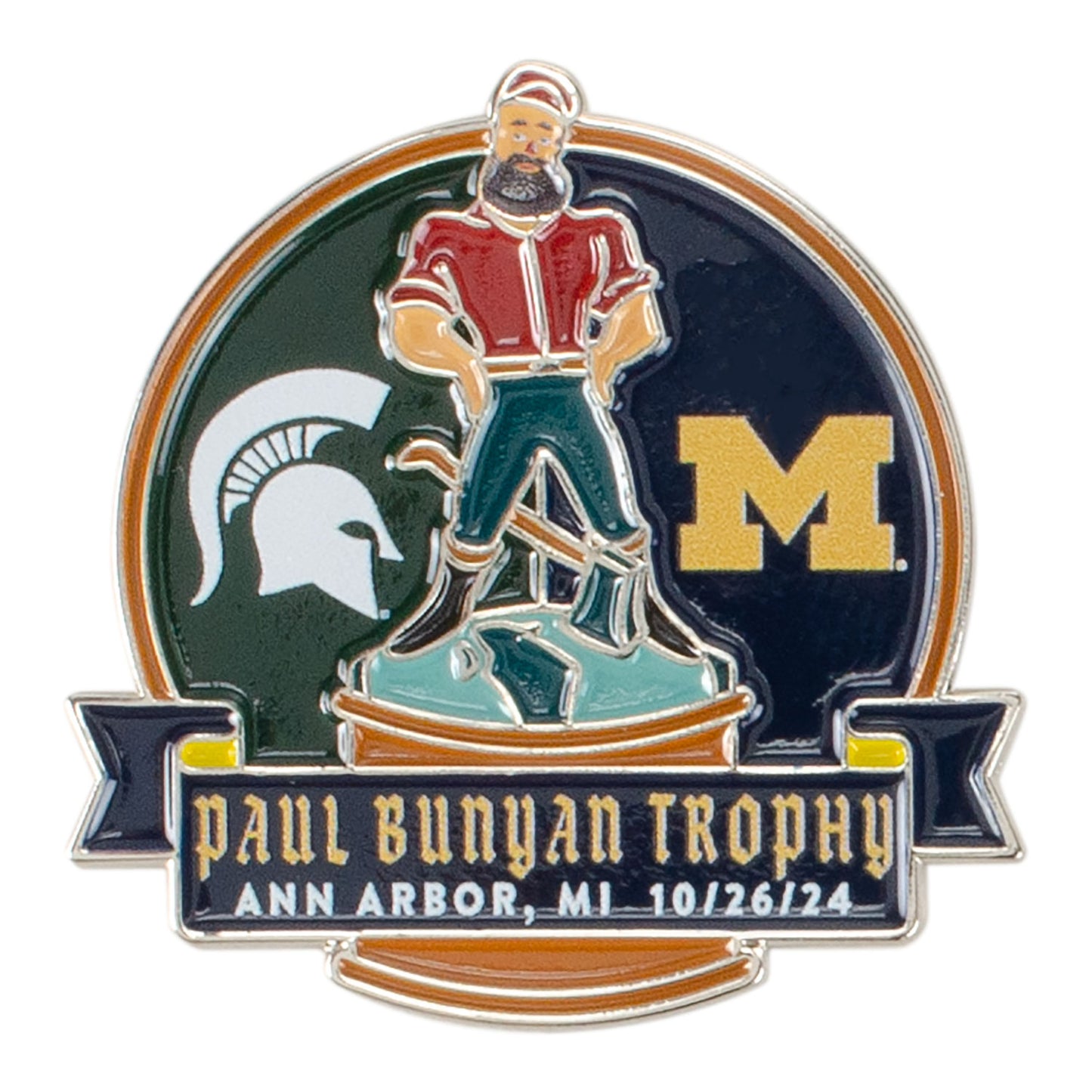 Michigan Wolverines Hatpin Gameday vs Michigan State - Front View