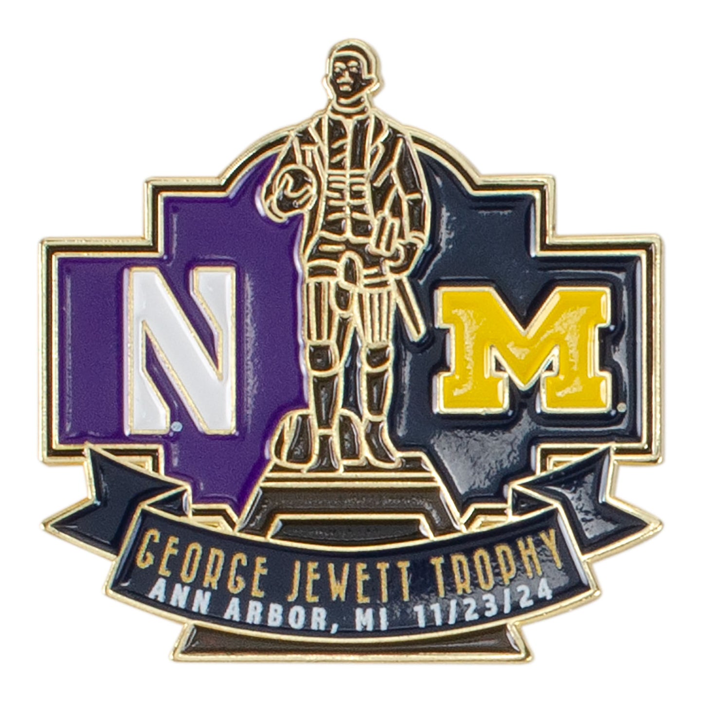Michigan Wolverines Hatpin Gameday vs Northwestern - Front View